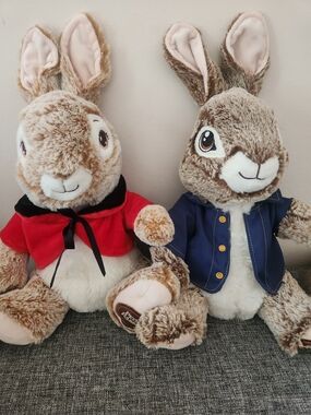 Peter Rabbit & Flopsy Plush Stuffed Animal Set - Movie Edition